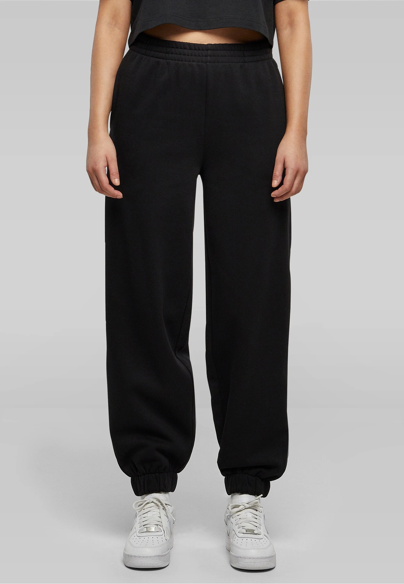 BYB-BY265-ladies-high-waist-ballon-sweat-pants-black-model-0 Build Your Brand Ladies High Waist Ballon Sweat Pants