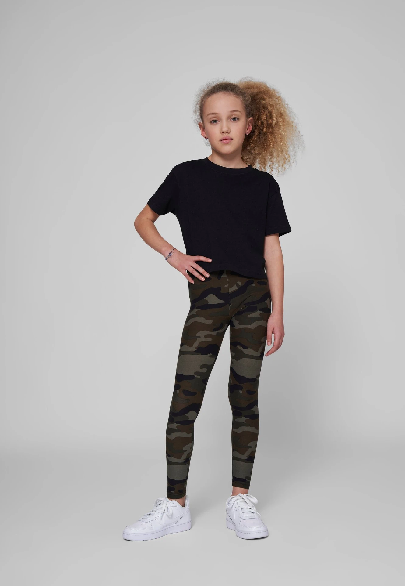 Build Your Brand Girls Cropped Jersey Tee
