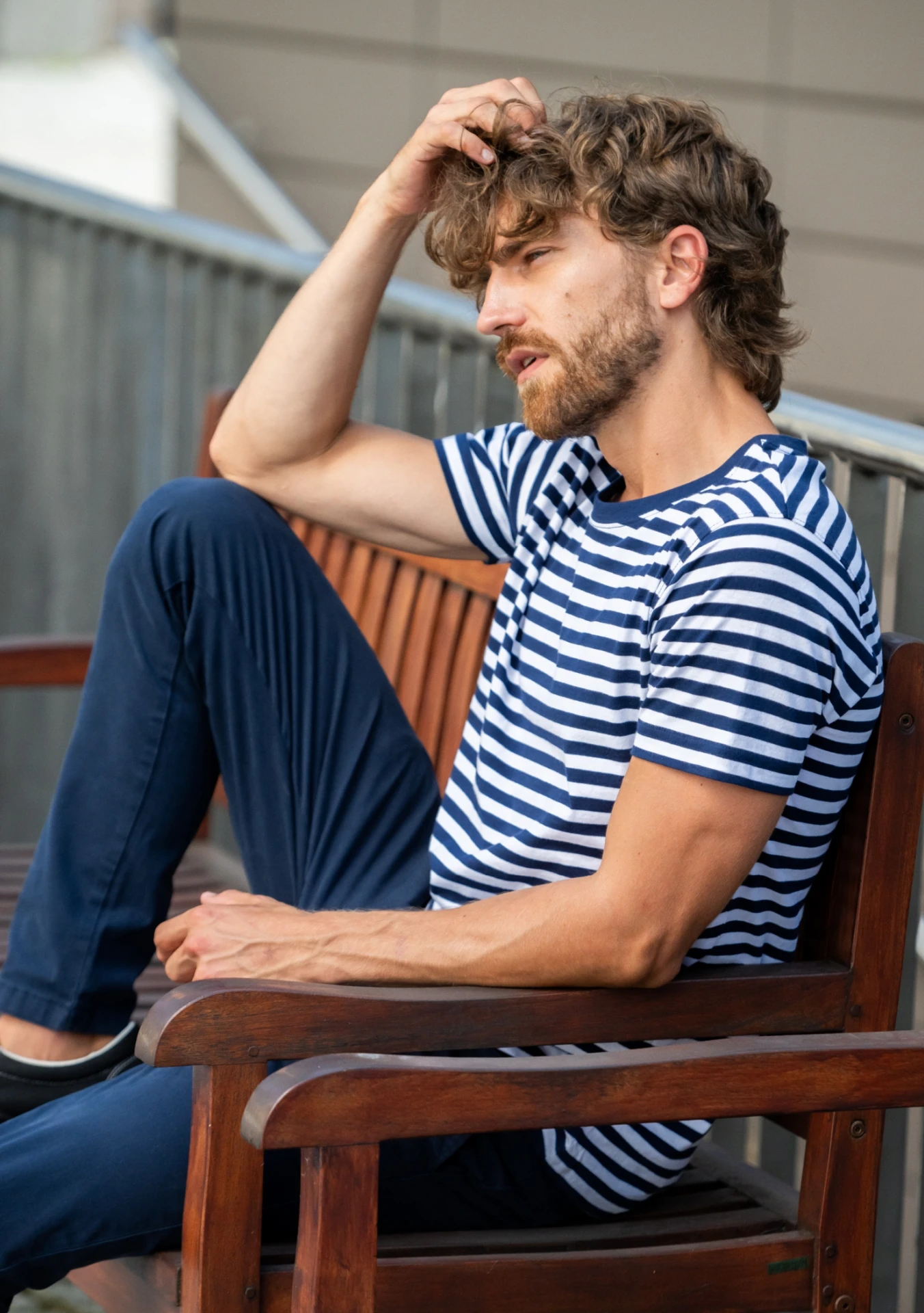 malfini-803-sailor-t-shirt-marineblau-model-0 MALFINI T-Shirt Sailor 803