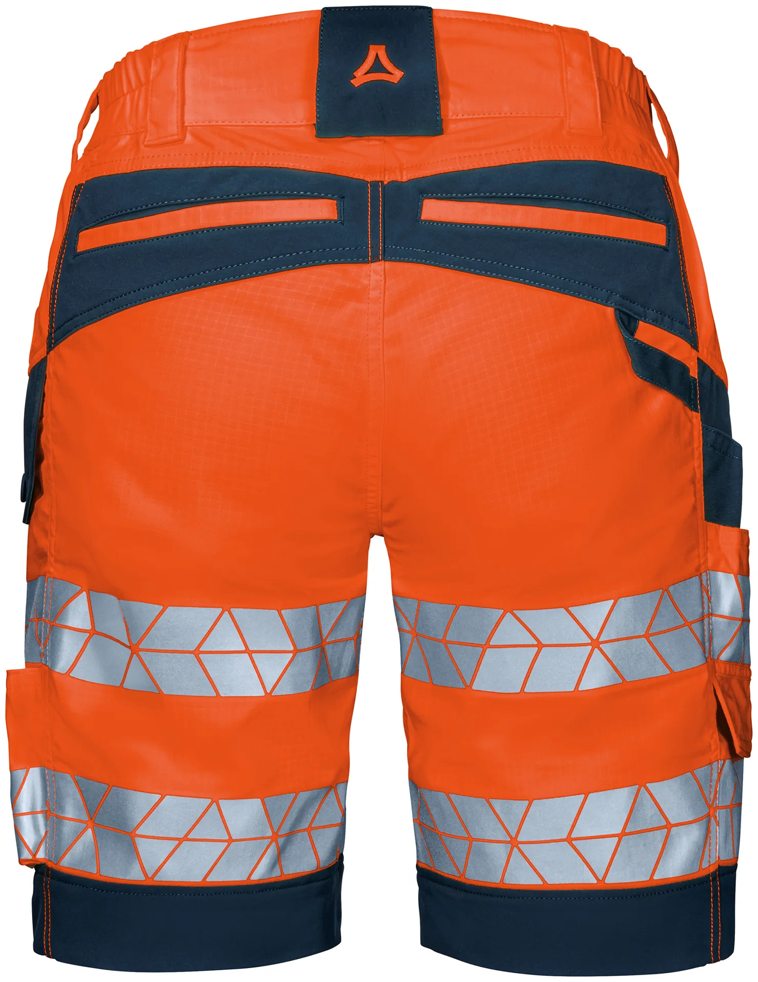 schoeffel-pro-7719-meistermacher-kurz-warnschutz-shorts-damen-warnorange-dunkelblau-3 Schöffel PRO 7719 Damen MEISTERMACHER Warnschutz Shorts Stretch