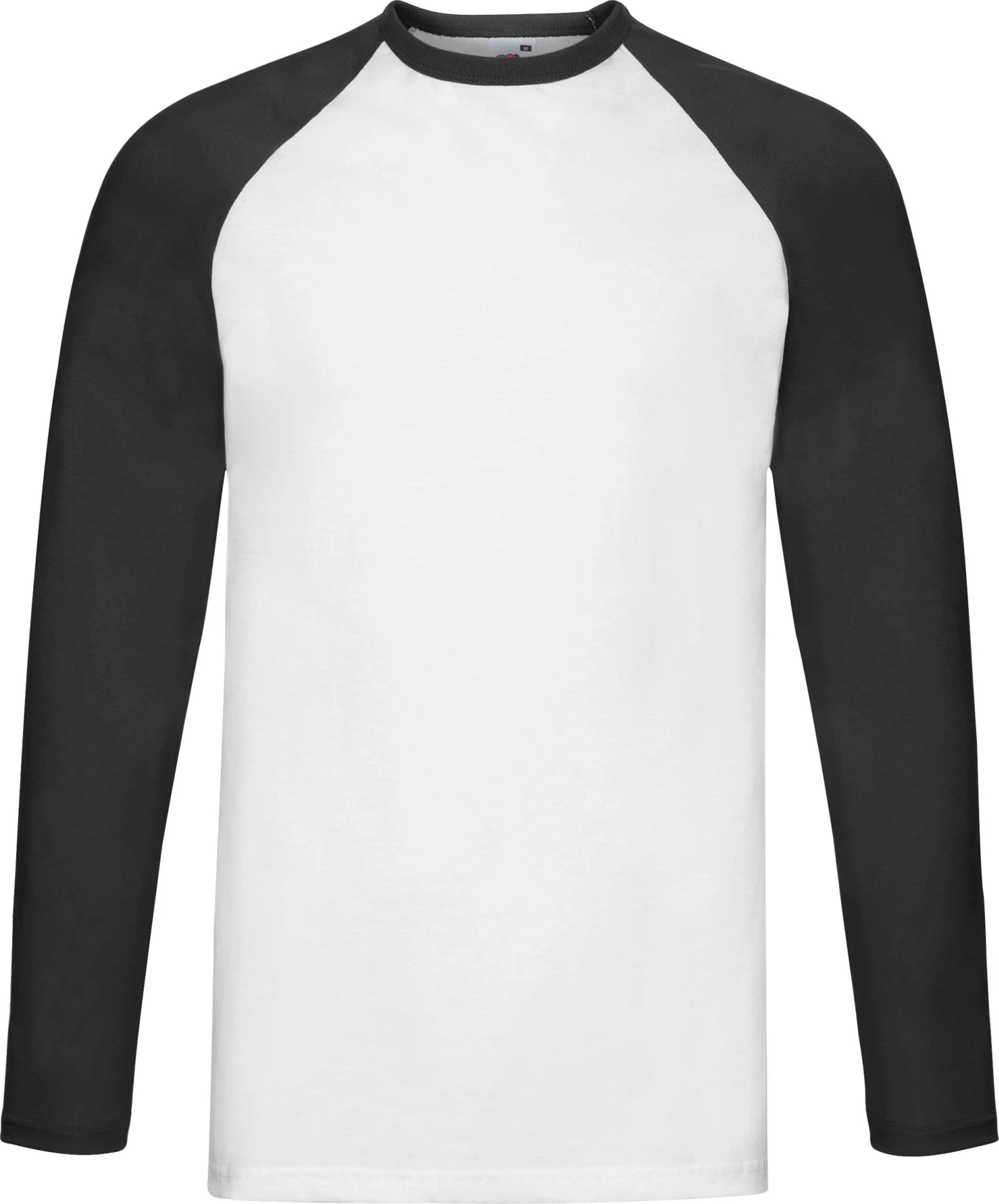fruit-of-the-loom-61-028-0-long-sleeve-baseball-t-shirt-white-black-4 F.O.L. Long Sleeve Baseball T
