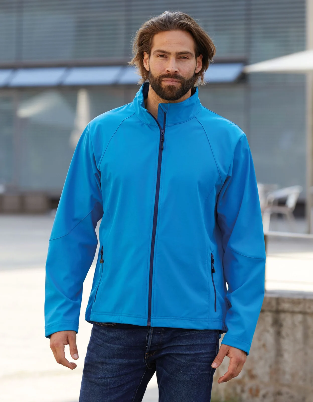 jn1020-mens-softshell-jacket-model-0 James & Nicholson Men's Softshell Jacket