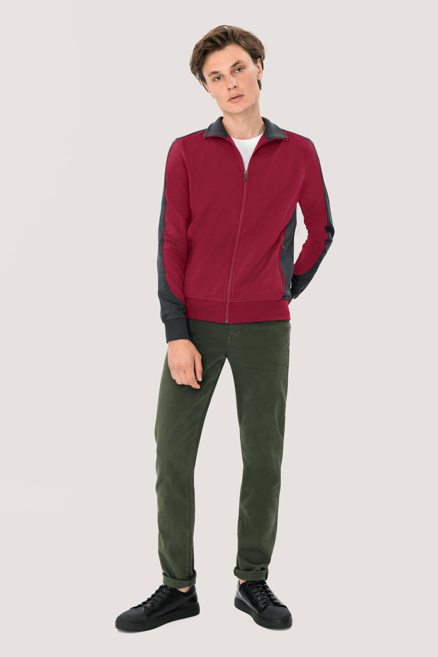 HAKRO Sweatjacke 477 Contrast Mikralinar® HAKRO Sweatjacke 477 Contrast Mikralinar®