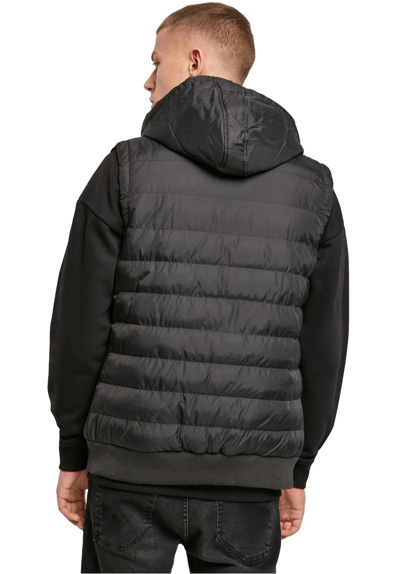 BYB-BY046-bubble-vest-black-model-2 Build Your Brand Bubble Vest