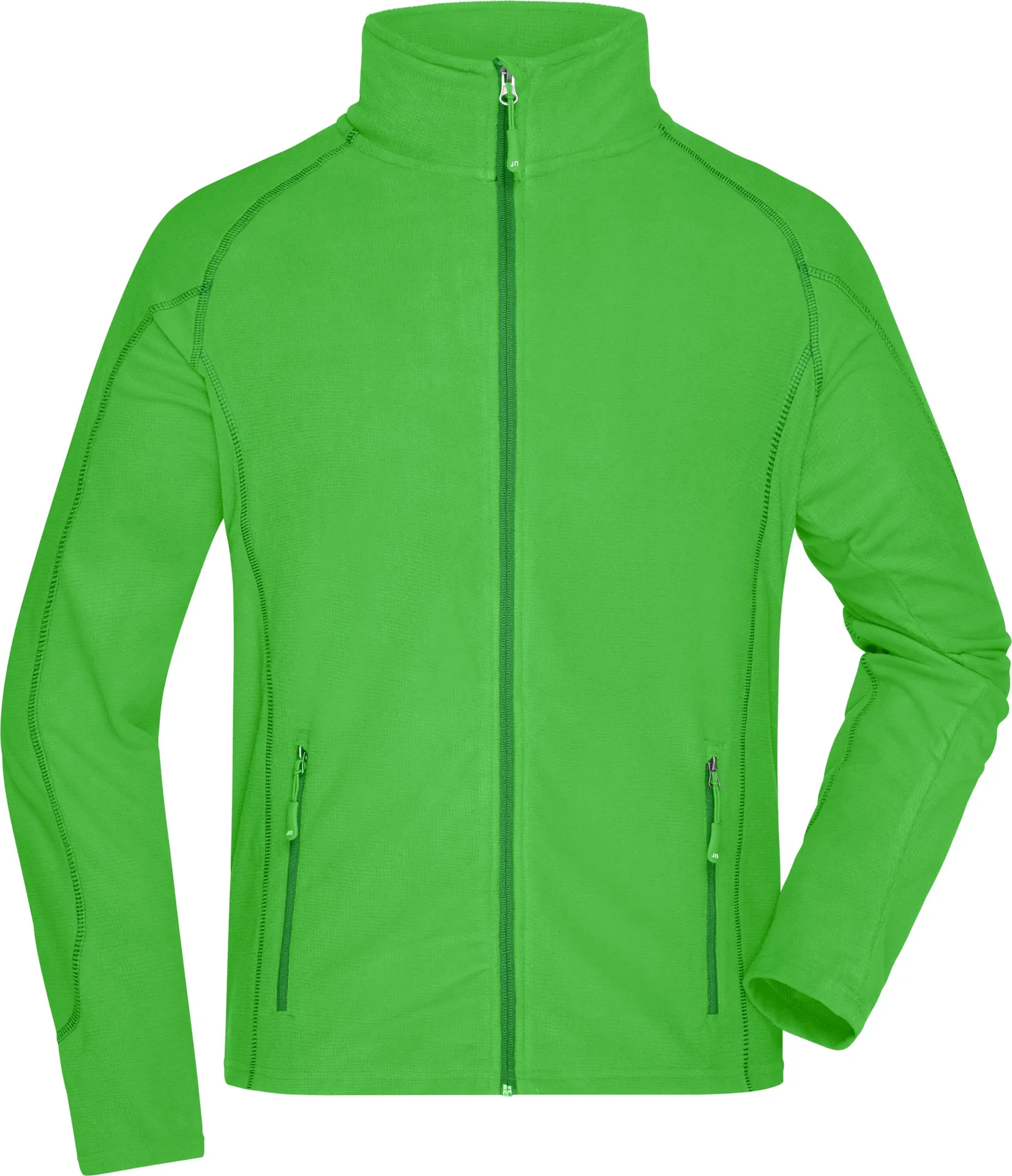 jn597-mens-structure-fleece-jacket-green-darkgreen-front-3 James & Nicholson Men's Structure Fleece Jacket