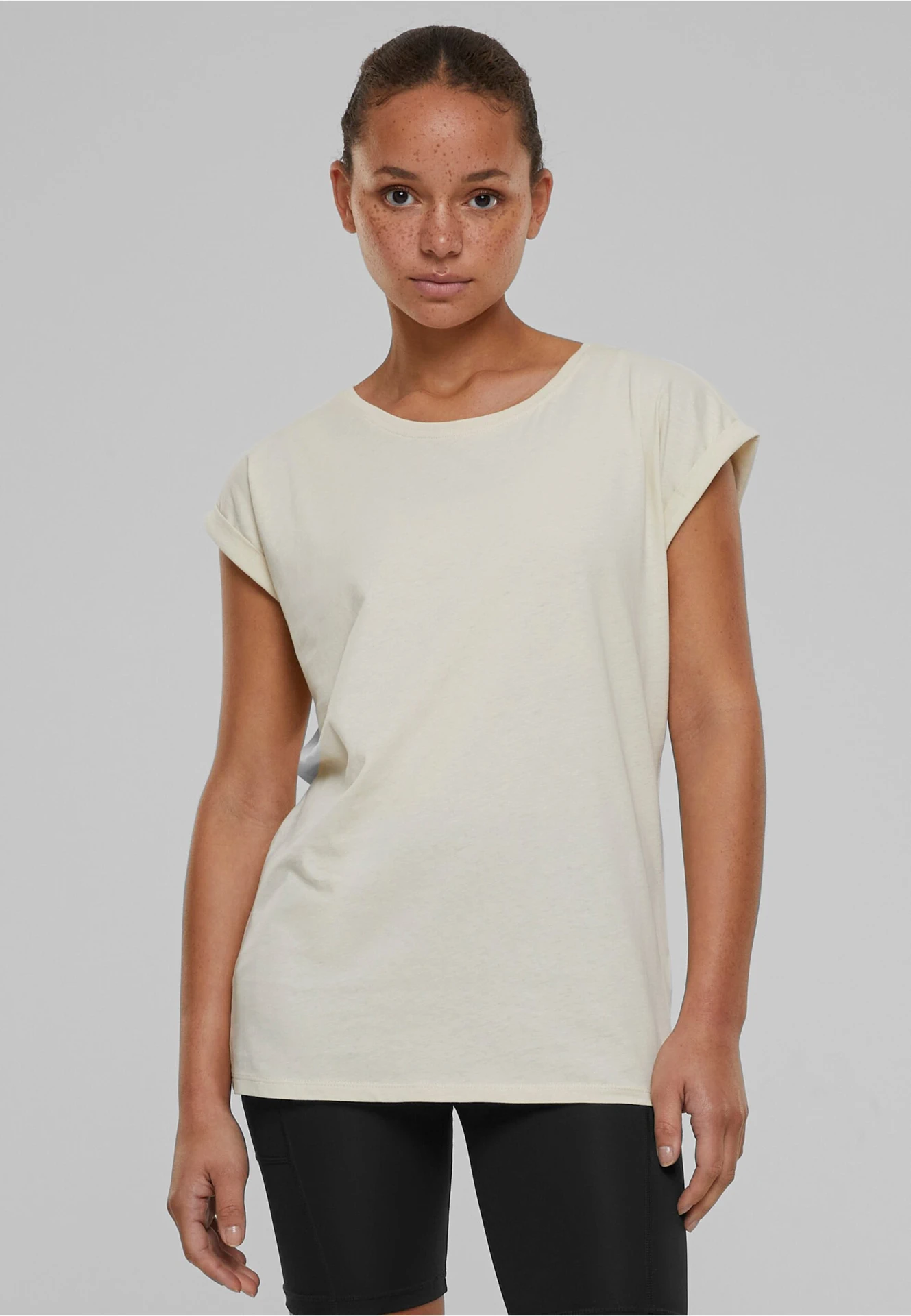 Build Your Brand Ladies Extended Shoulder Tee