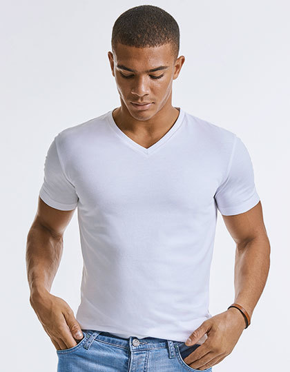 Russell Men's Pure Organic V-Neck Tee
