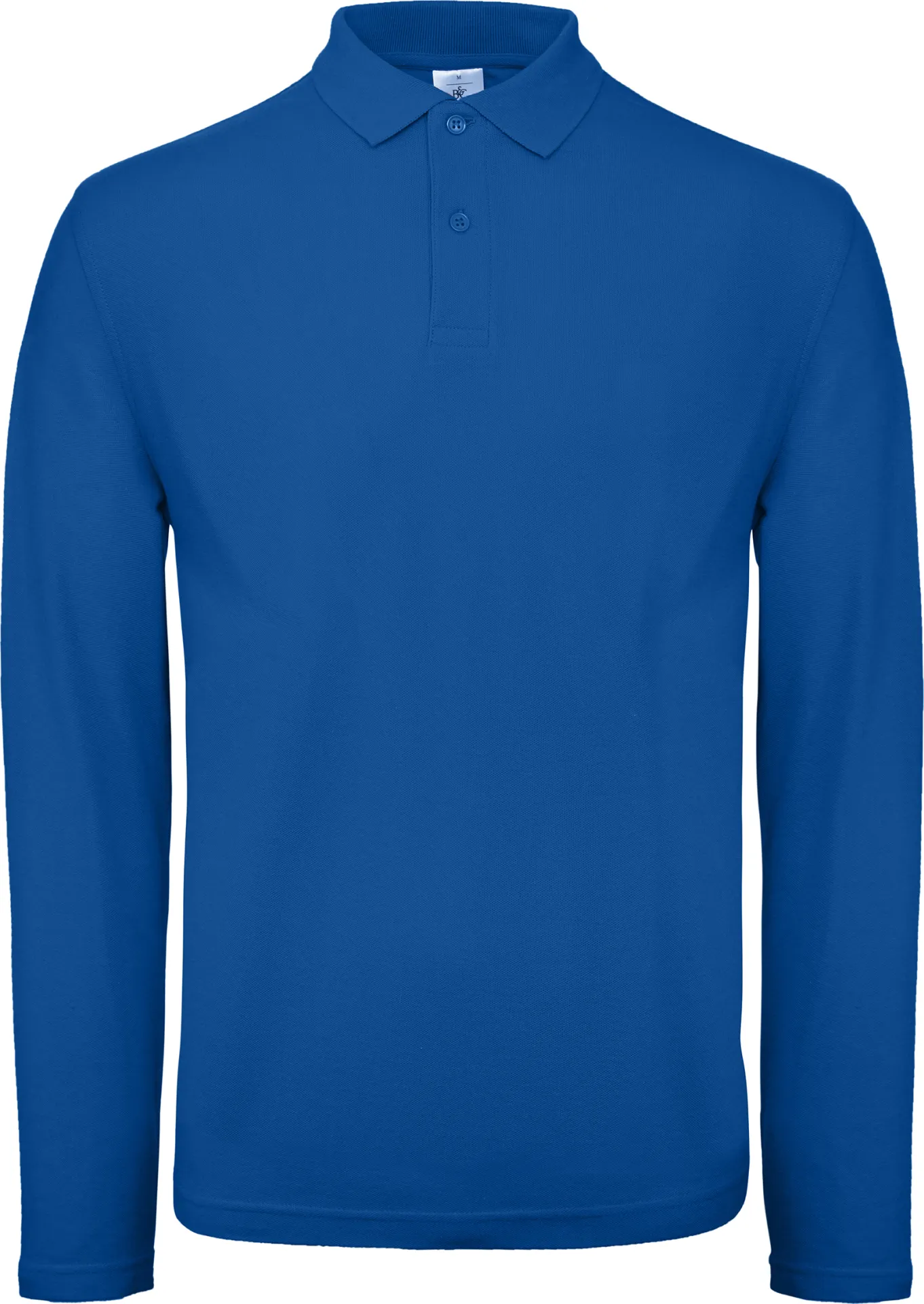 BC-PUI12-ID001-LSL-royalblue-0 B&C Long Sleeve Polo ID.001 Men's