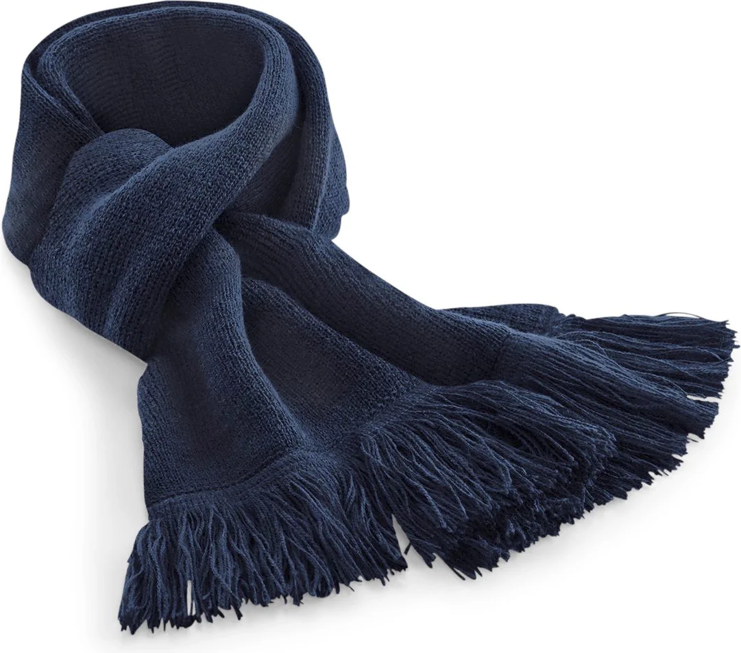 beechfield-b470-classic-knitted-scarf-frenchnavy-front-1 Beechfield Classic Knitted Scarf