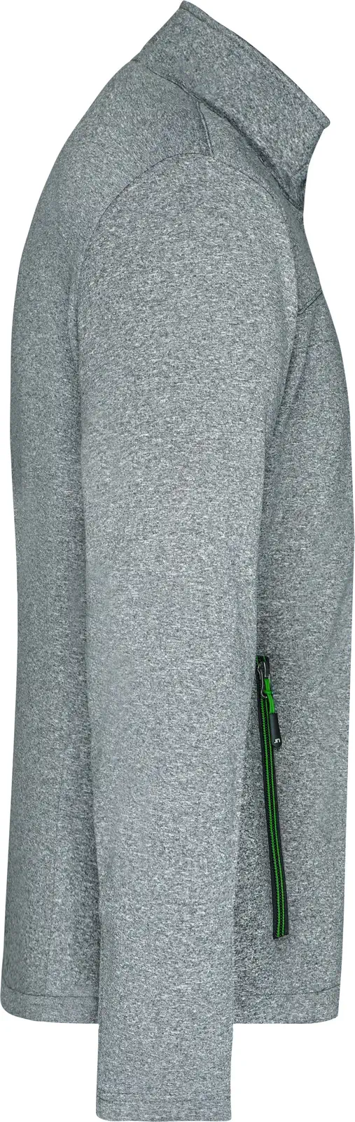 jn1148-mens-softshell-jacket-darkmelange-green-right-6 James & Nicholson Men's Softshell Jacket