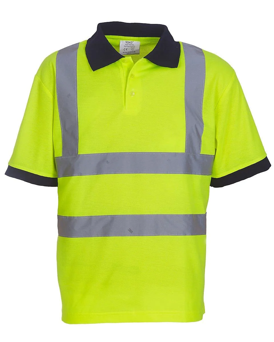 YOKO Two Band & Brace Hi Vis Polo Shirt