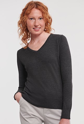 Russell Ladies V-Neck Knitted Jumper