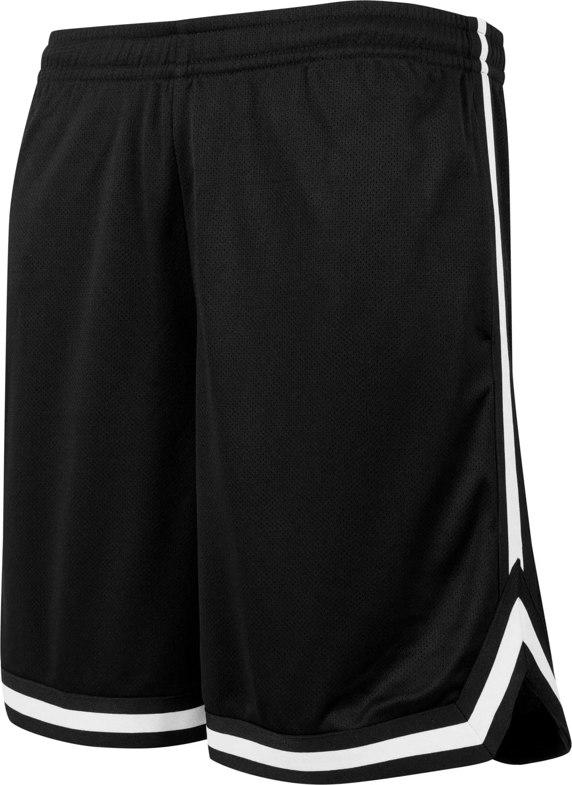 BYB-BY047-two-tone-mesh-shorts-black-white-left-5 Build Your Brand Two-tone Mesh Shorts