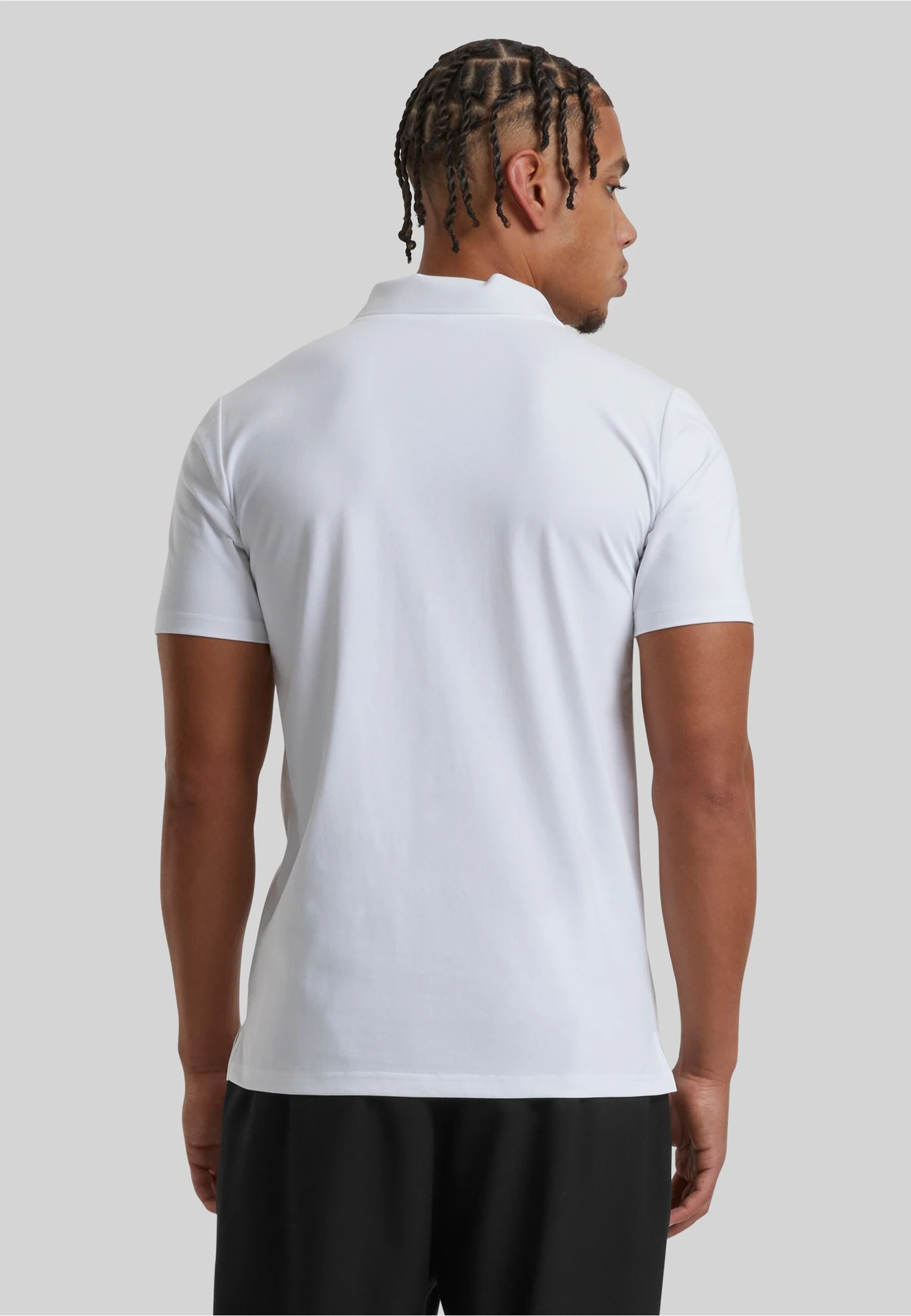 BYB-BY363-sorona-poloshirt-white-model-2 Build Your Brand Sorona® Polo Tee