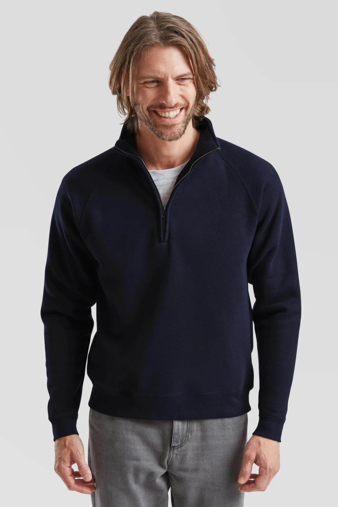 F.O.L. Zip-Neck Sweat mit 1/4 Zip