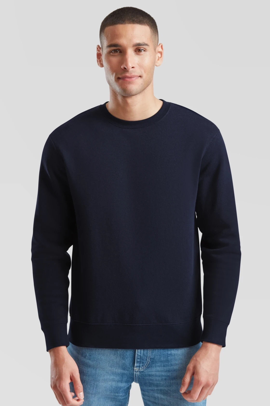 fruit-of-the-loom-62-154-0-premium-set-in-sweatshirt-deepnavy-model-0 F.O.L. Premium Set-In Sweat