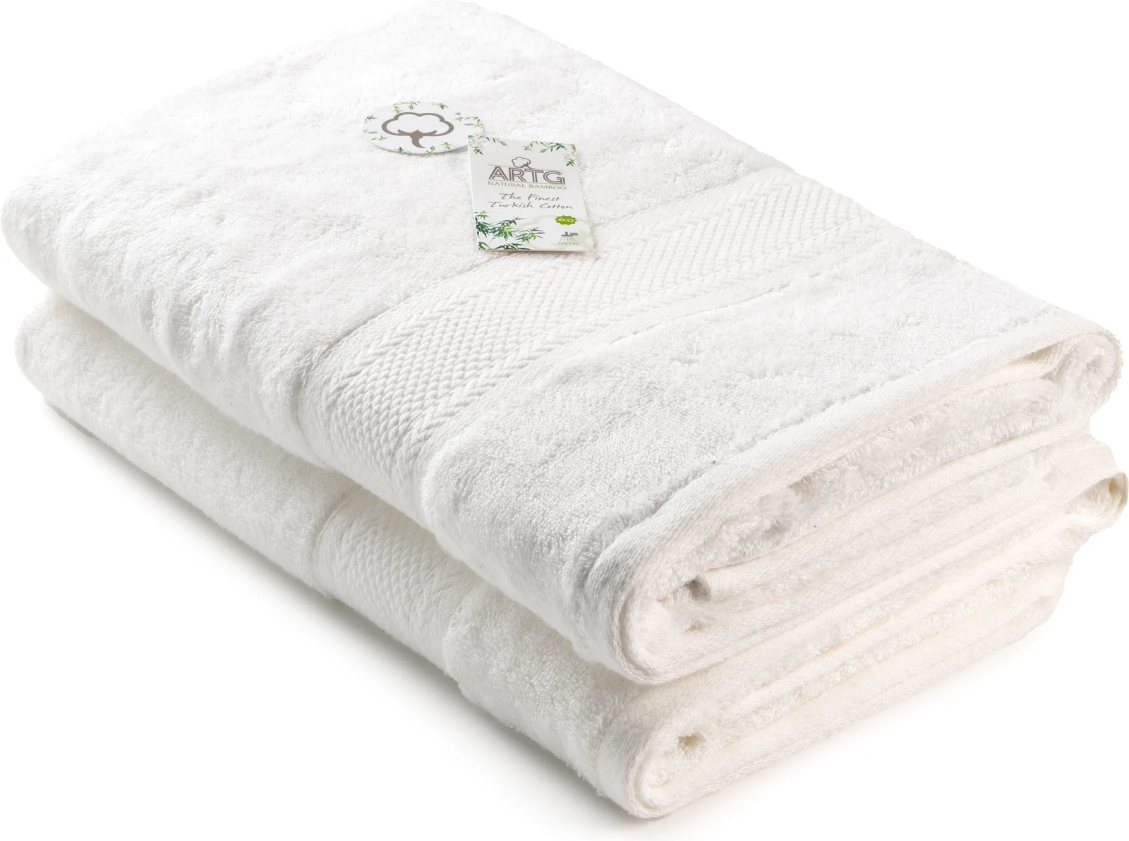 artg-ar404-natural-bamboo-bath-towel-white-front-1 ARTG Natural Bamboo Bath Towel