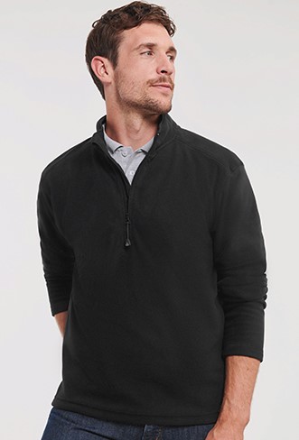 Russell Men`s Quarter Zip Microfleece