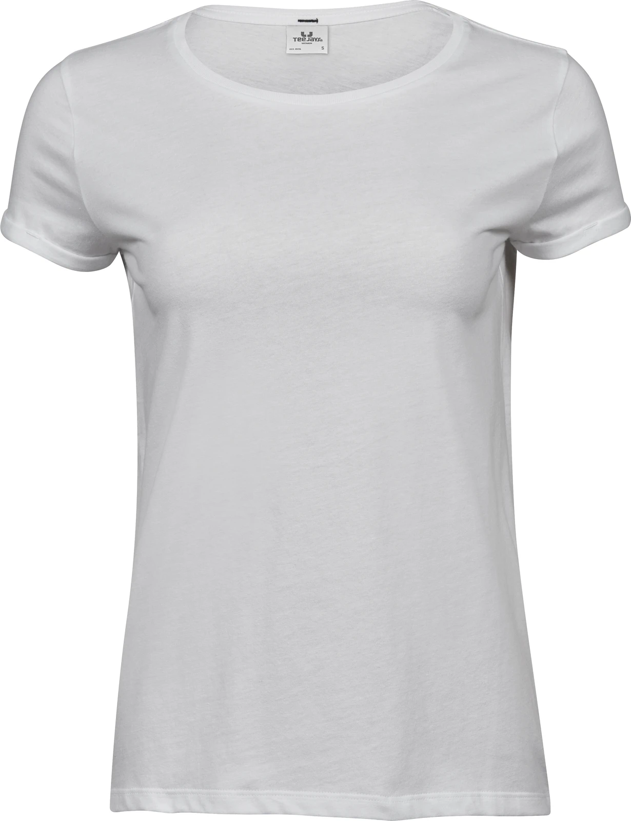 tee-jays-5063-womens-roll-up-t-shirt-white-front-1 Tee Jays Ladies Roll-Up Tee