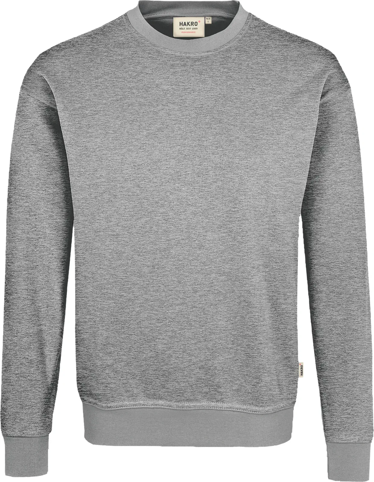 hakro-475-sweatshirt-mikralinar-graumeliert-front-1 HAKRO Sweatshirt 475 Mikralinar®