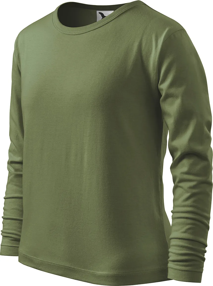 malfini-121-fit-t-ls-t-shirt-kinder-khaki-left-3 MALFINI T-Shirt Kinder Fit-T LS 121