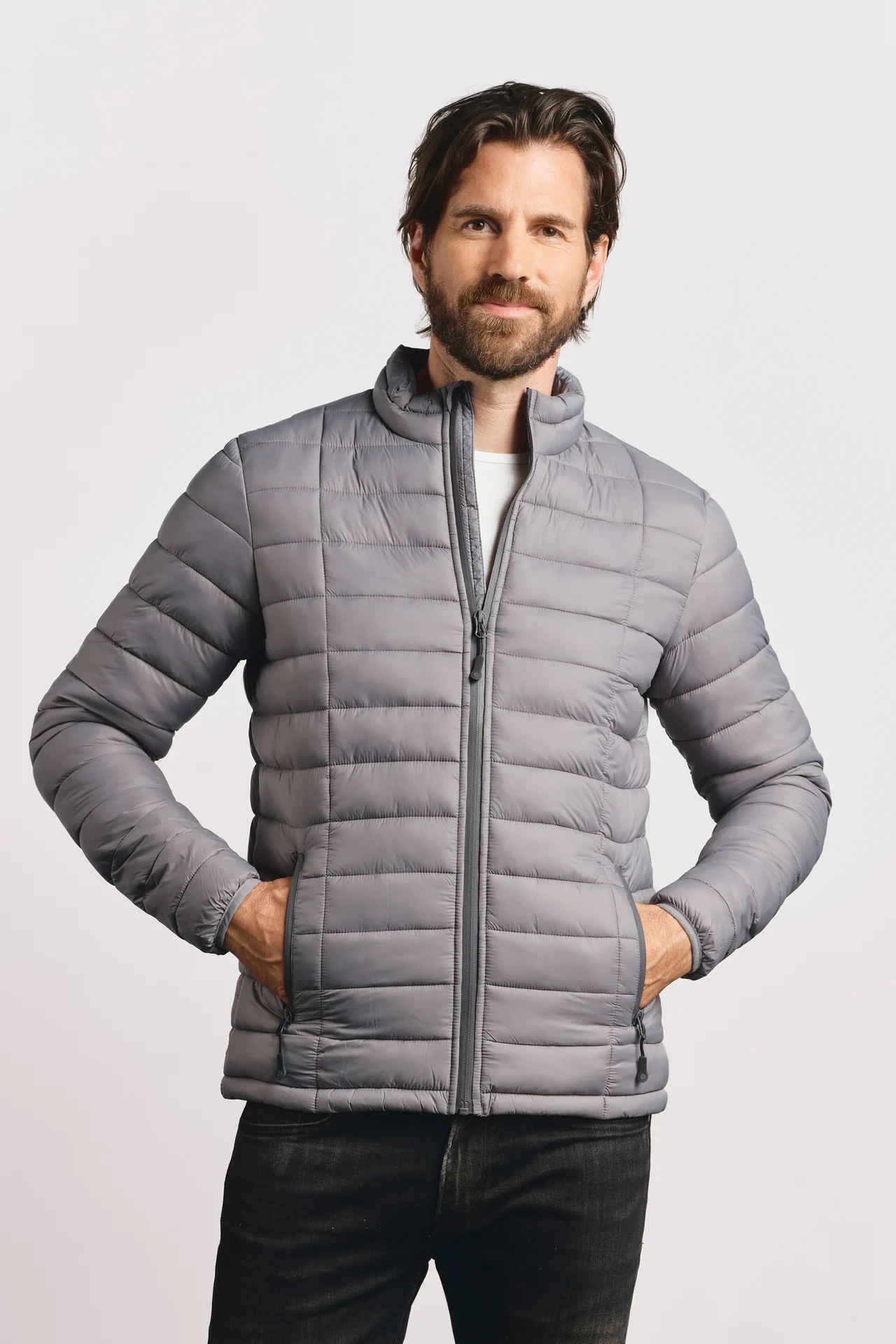promodoro-7631-mens-padded-jacket-newlightgrey-model-0 Promodoro Men´s Padded Jacket