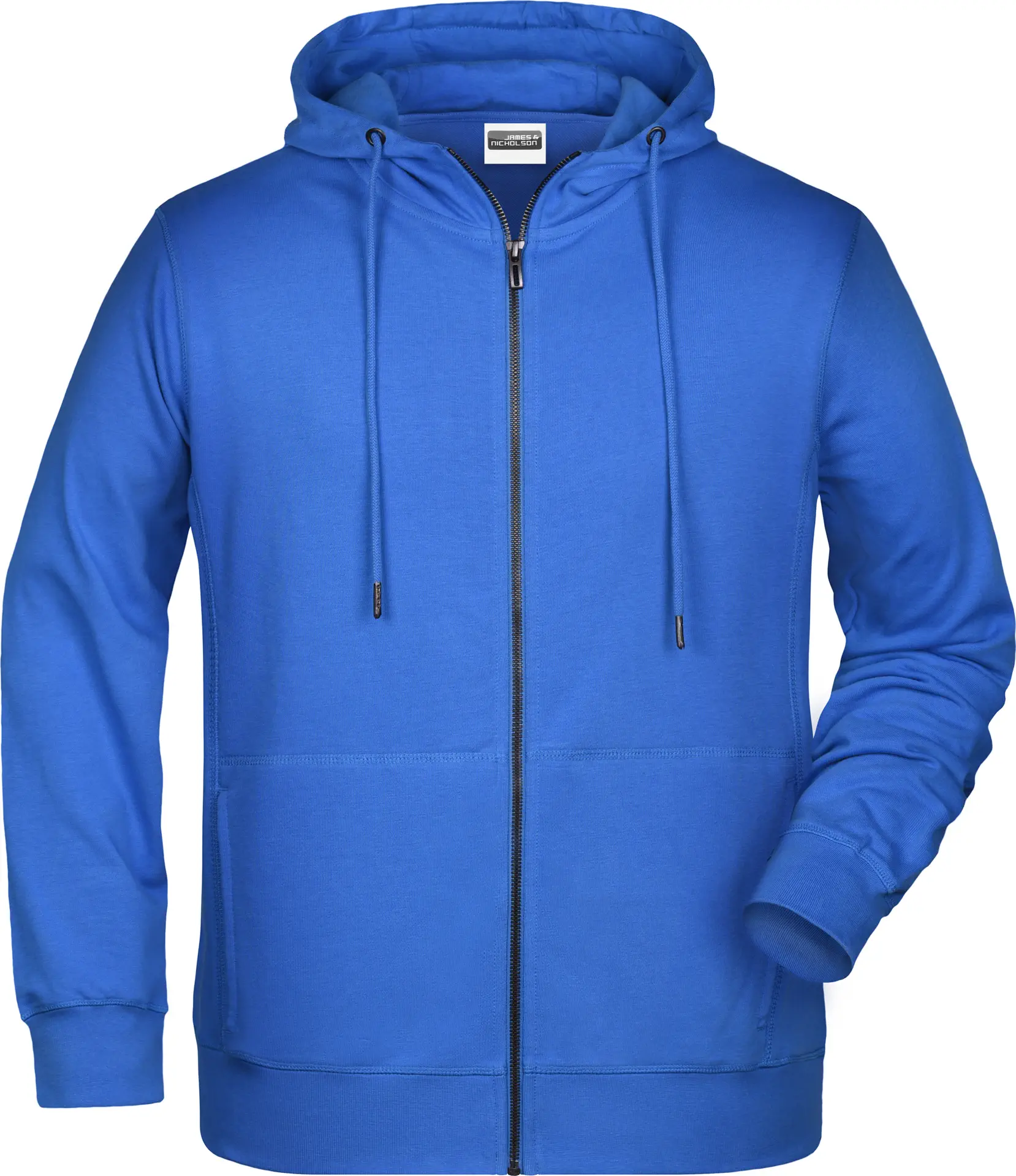 JN8026-mens-zip-hoody-cobalt-front-3 James & Nicholson Men`s Zip-Hoody