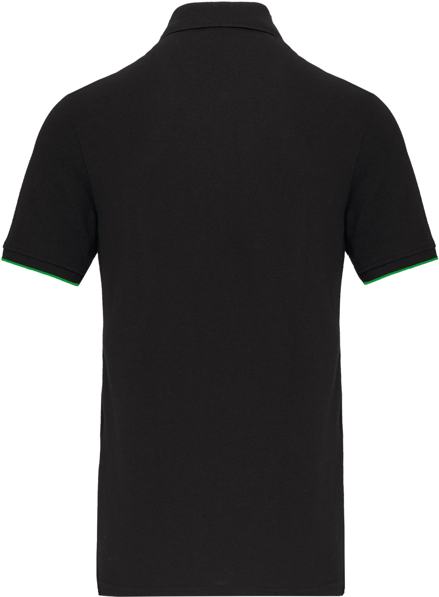 kariban-WK270-herren-workwear-pique-polo-day-to-day-black-kellygreen-back-6 Kariban Herren Workwear Piqué Polo "Day-to-Day"