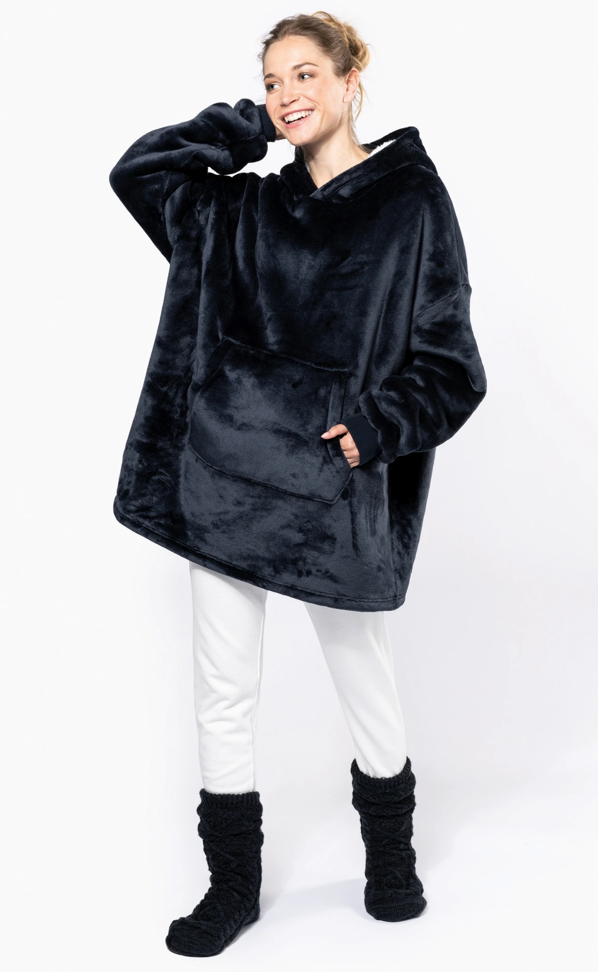 Kariban Loungewear Sherpafleece Kapuzen Sweater