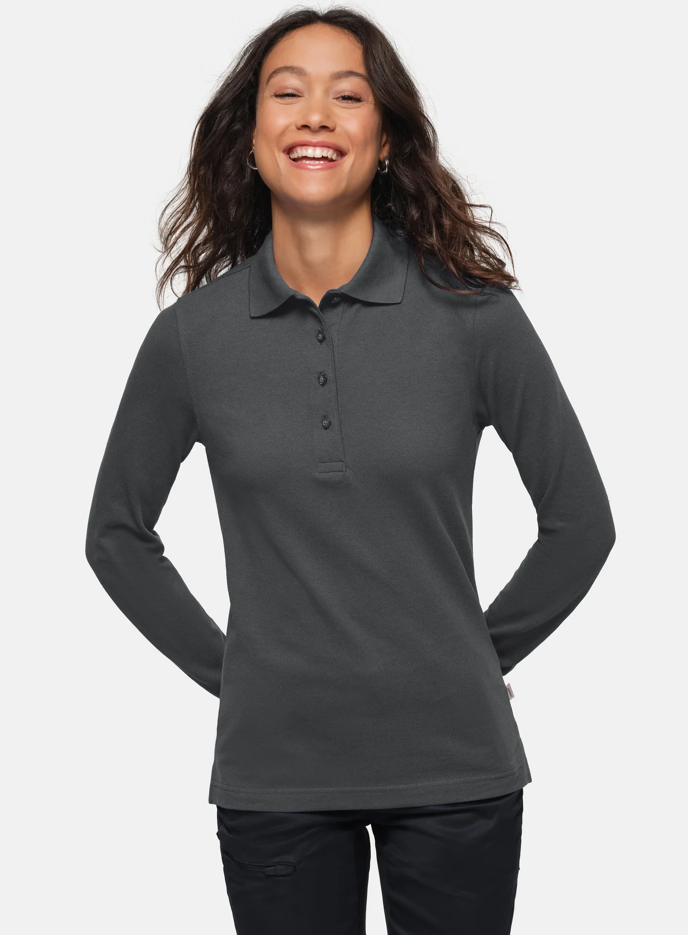 HAKRO Women-Longsleeve-Poloshirt 215 Mikralinar®