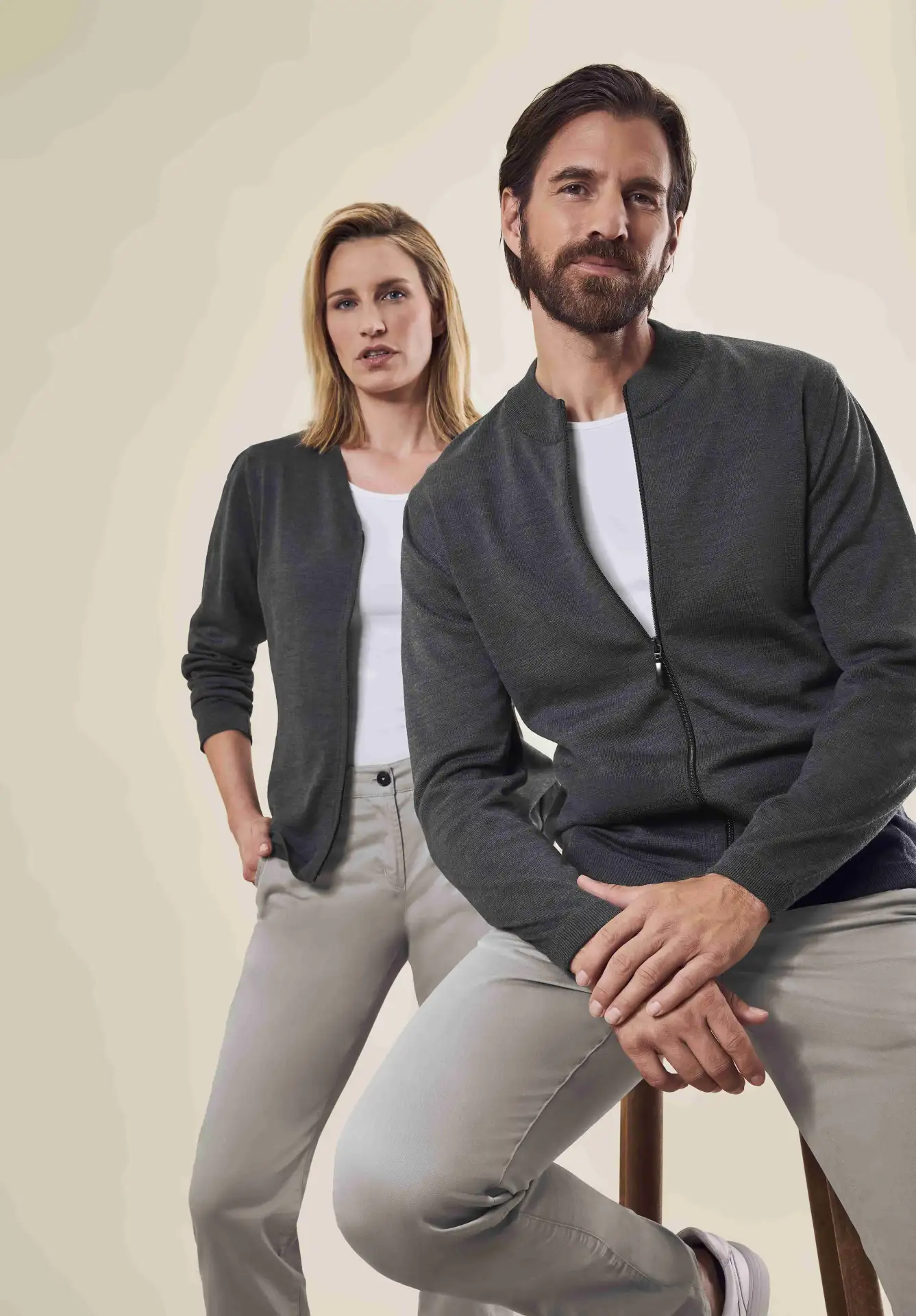 GREIFF Herren Strickjacke Regular Fit