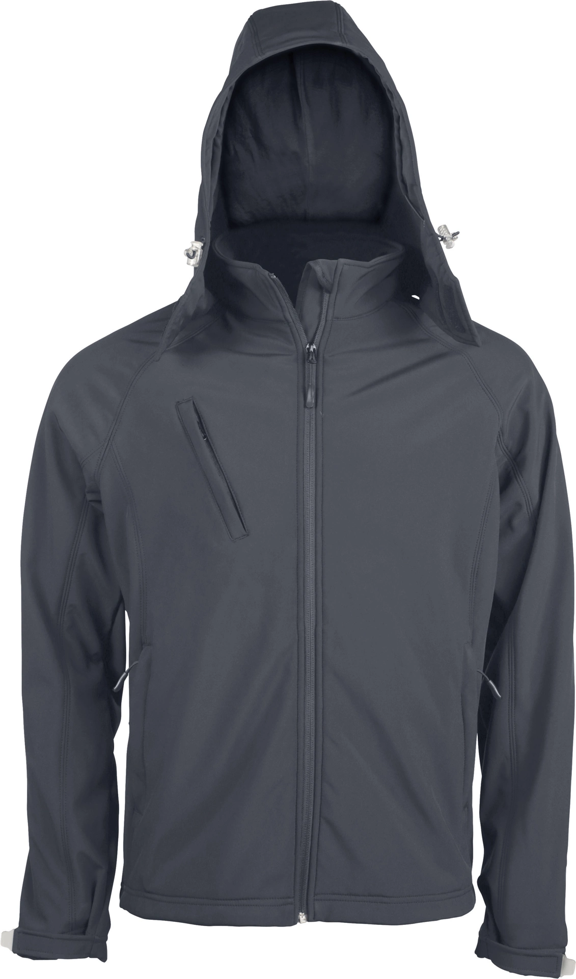 K413-herren-3-lagen-kapuzen-softshell-jacke-titanium-front-3 Kariban Herren 3-Lagen Kapuzen Softshell Jacke