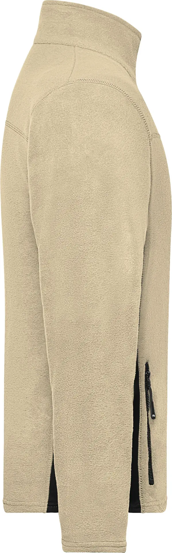 jn842-mens-workwear-fleece-jacket-stone-black-right-6 James & Nicholson Men's Workwear Fleece Jacket -Strong-