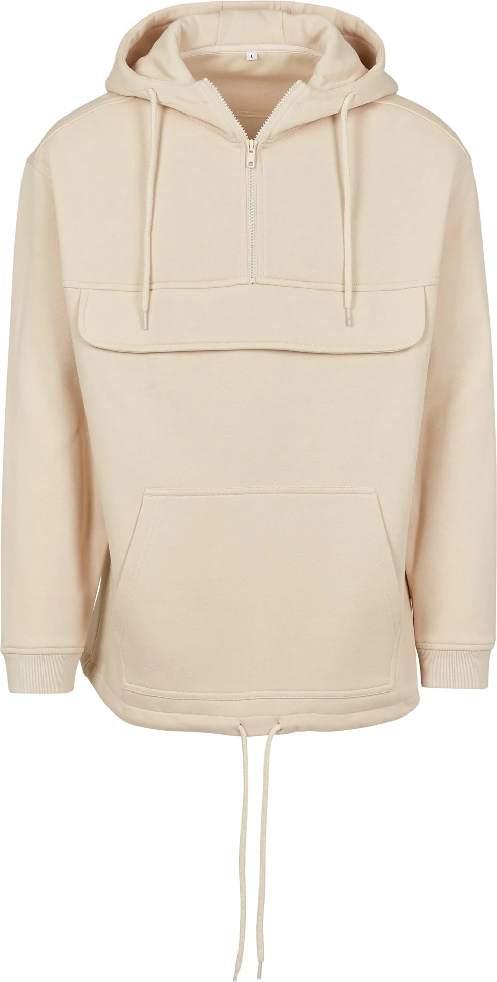 BYB-BY098-sweat-pull-over-hoody-sand-front-4 Build Your Brand Sweat Pull Over Hoody