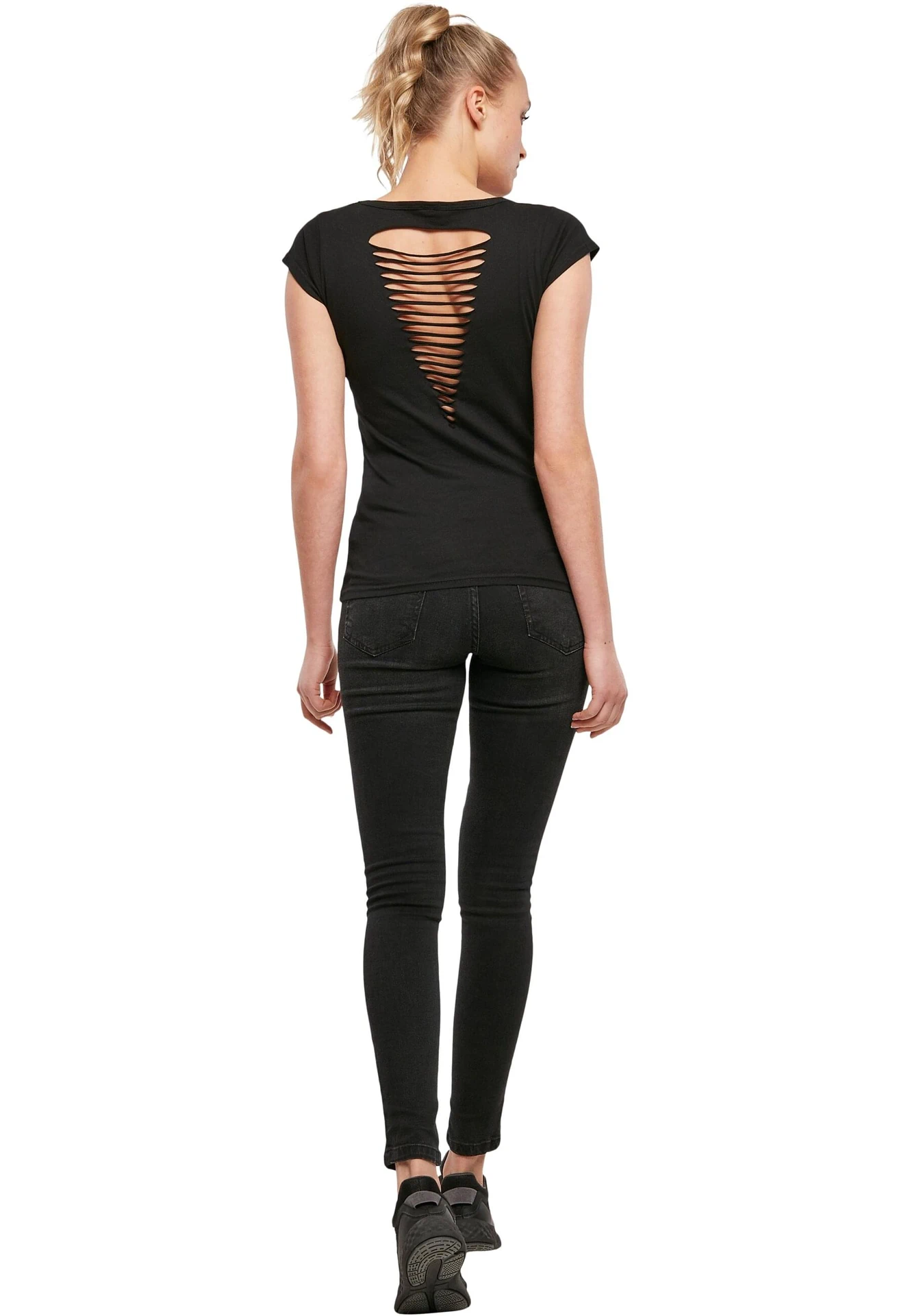 Build Your Brand Ladies Back Cut Tee
