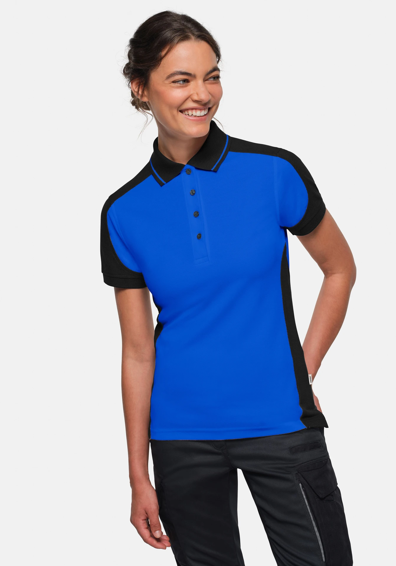 HAKRO Damen Poloshirt 339 Contrast MIKRALINAR® ECO