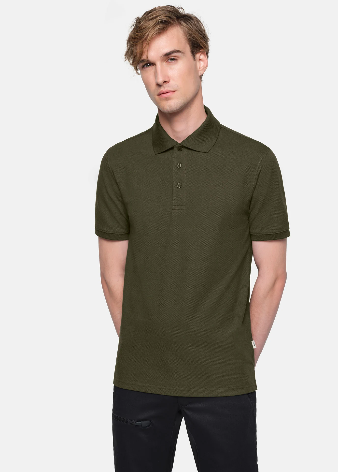 hakro-569-poloshirt-mikralinar-eco-olive-model-0 HAKRO Poloshirt 569 Mikralinar® ECO