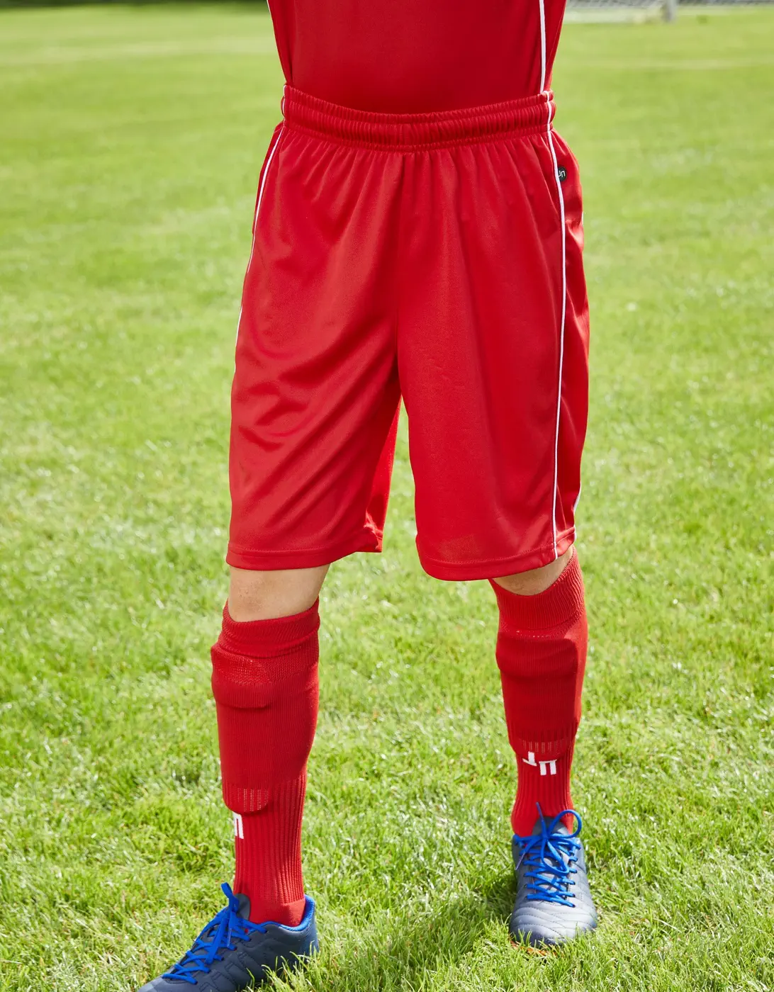 jn387k-basic-team-shorts-junior-model-0 James & Nicholson Kids Basic Team Shorts (387k)