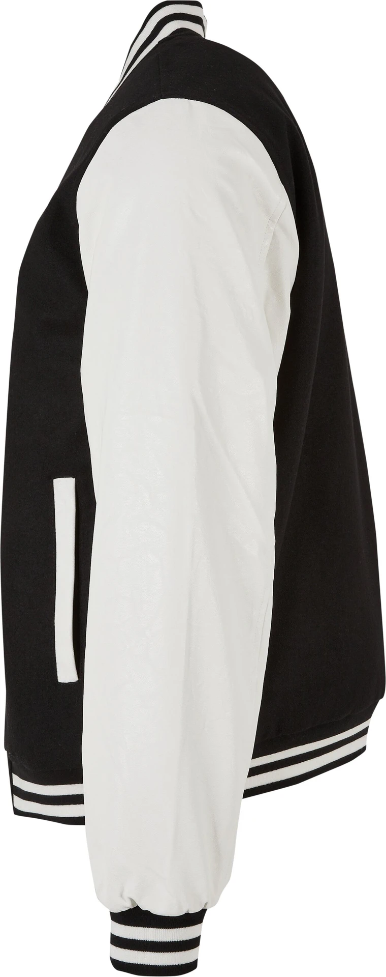 BYB-BY269-oldschool-college-jacket-black-white-left-6 Build Your Brand Oldschool College Jacket