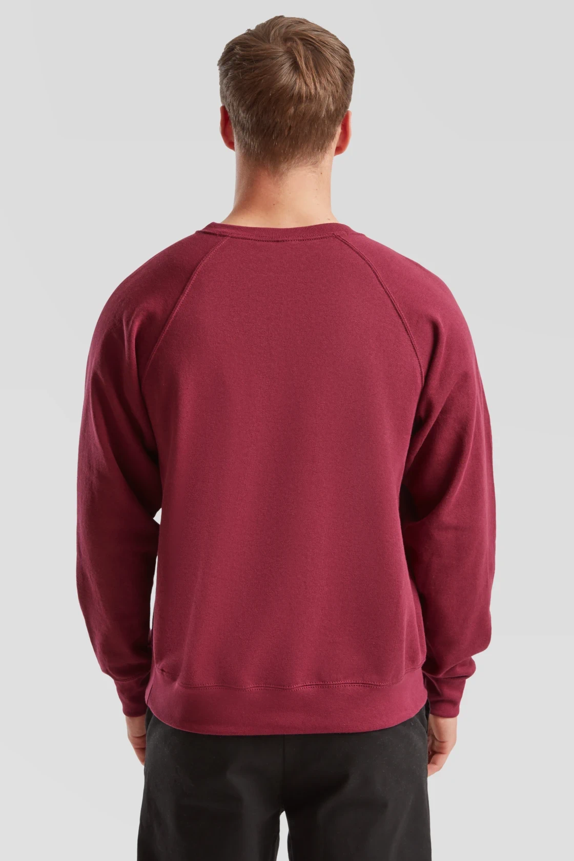 fruit-of-the-loom-62-216-0-classic-raglan-sweatshirt-burgundy-model-2 F.O.L. Raglan Sweat