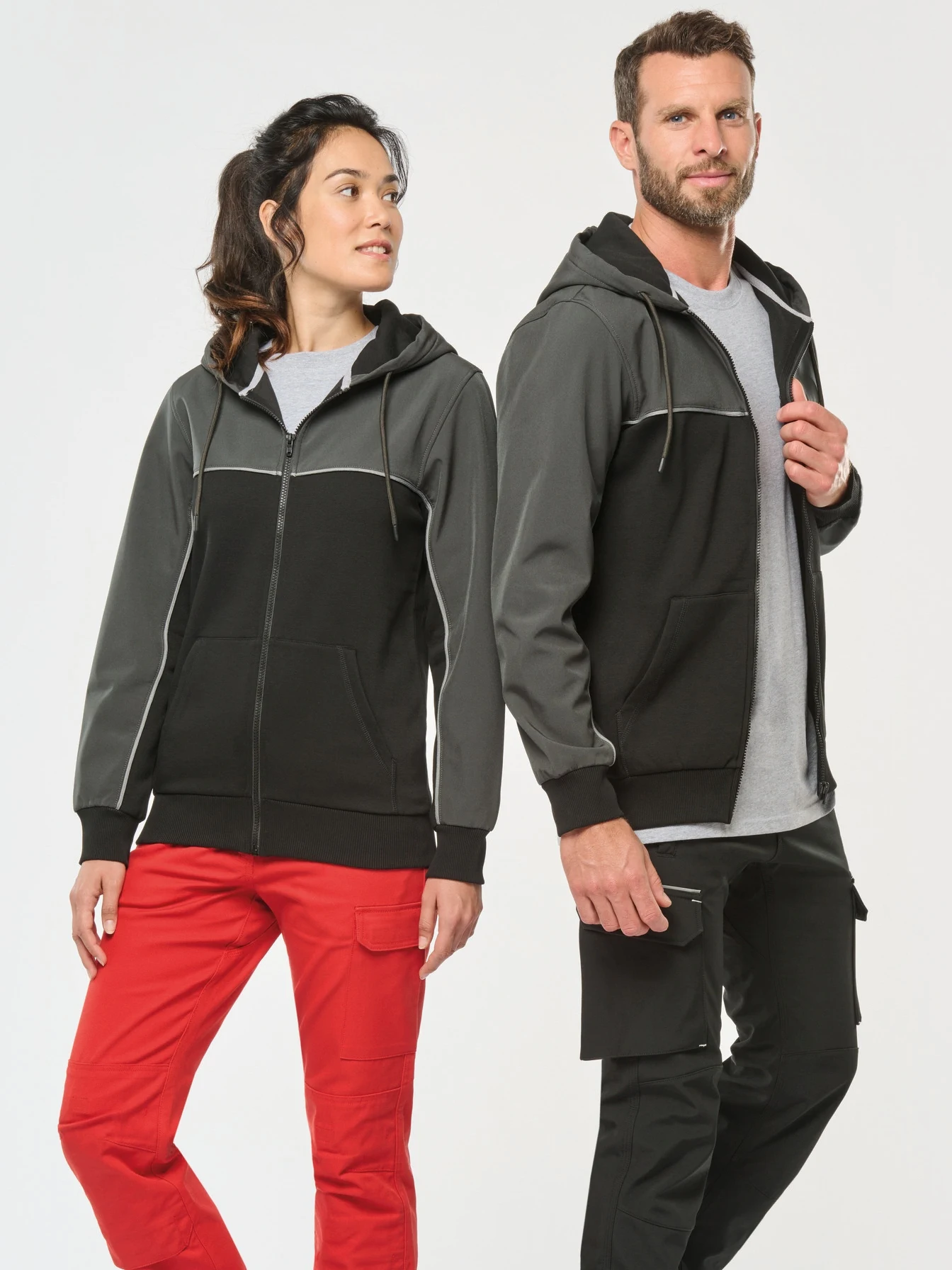Kariban Unisex Workwear Kapuzen Sweatjacke