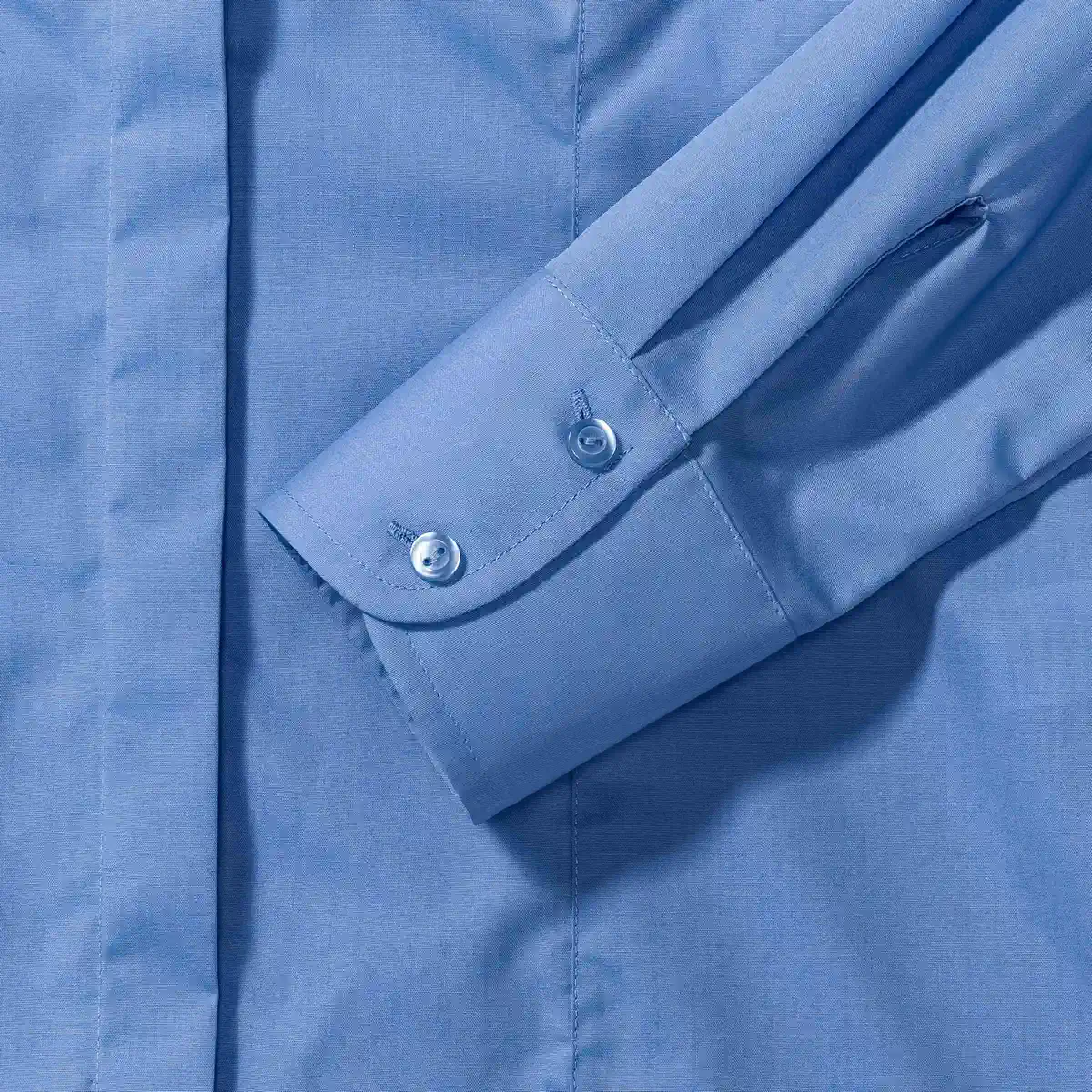 Russell Ladies Long Sleeve Polycotton Easy Care Fitted Poplin Shirt