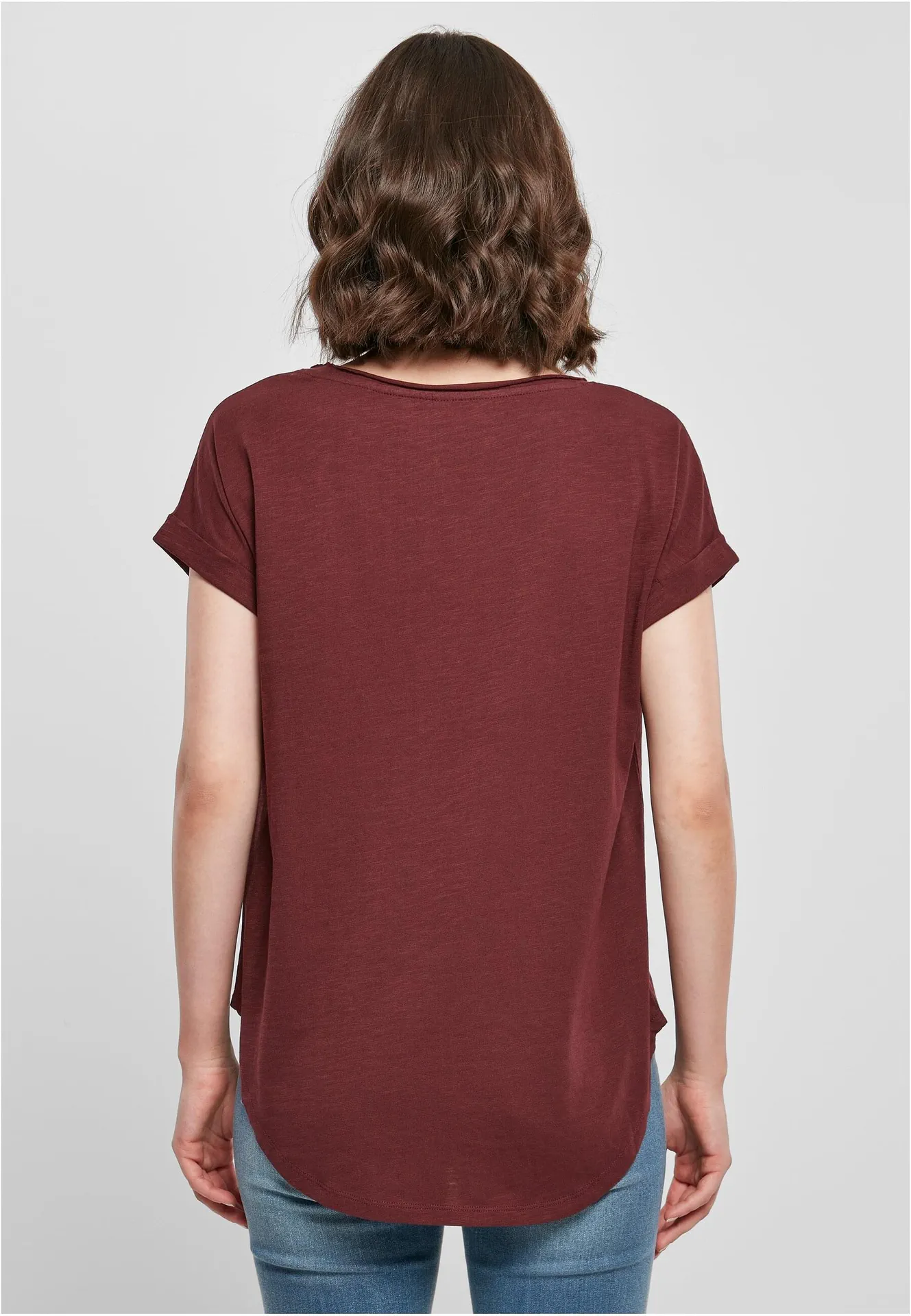 Build Your Brand Ladies Long Slub Tee