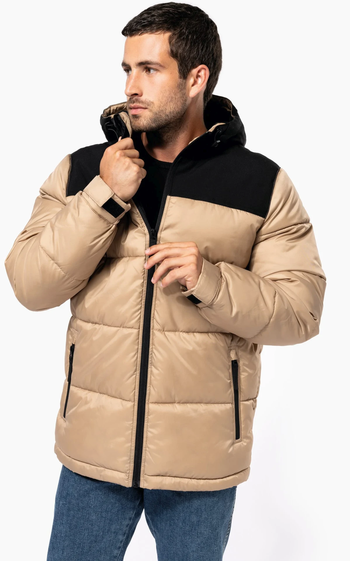 kariban-K6163-kapuzen-steppjacke-model-0 Kariban Kapuzen Steppjacke