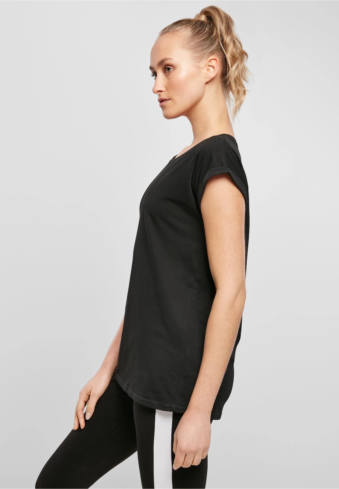 Build Your Brand Ladies Organic Extended Shoulder Tee