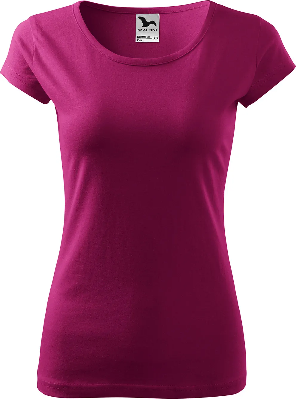 malfini-122-pure-t-shirt-damen-fuchsia-rot-front-2 MALFINI T-Shirt Damen Pure 122