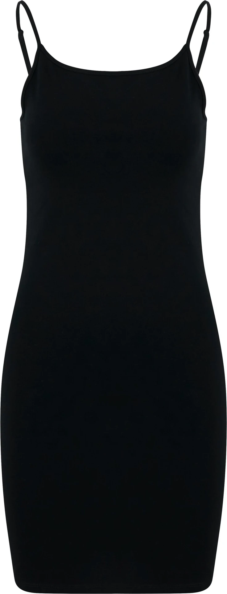 BYB-BY313-ladies-stretch-jersey-slim-dress-black-front-4 Build Your Brand Ladies Stretch Jersey Slim Dress