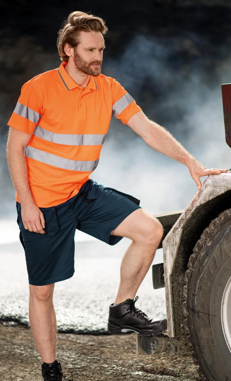 rimeck-2v9-polohemd-hv-runway-fluoreszierendesorange-model-0 RIMECK Polo-Shirt HV Runway 2V9