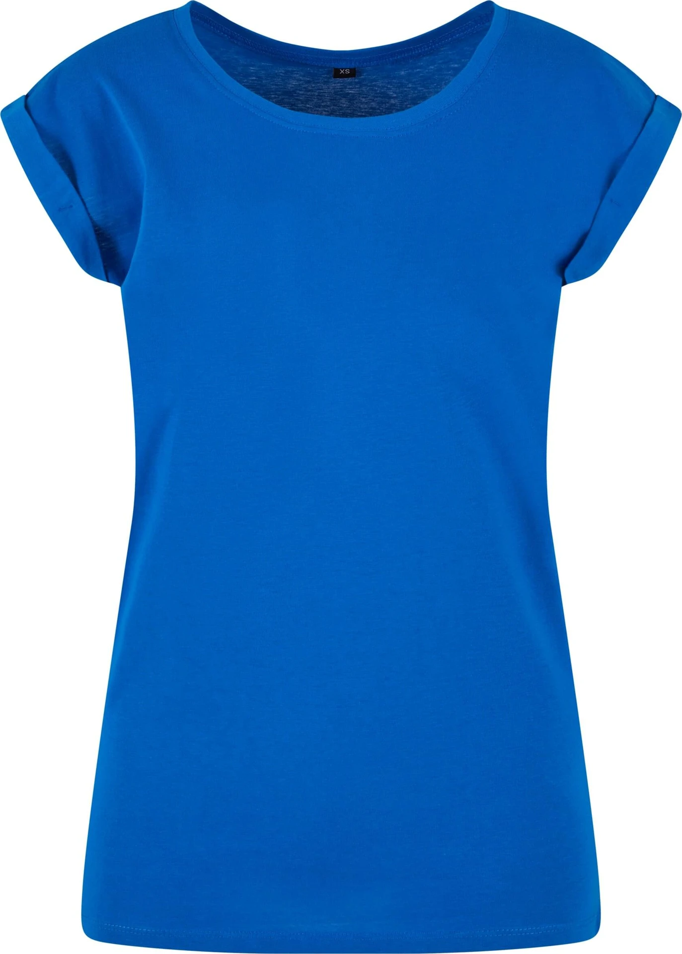 BYB-BY021-ladies-extended-shoulder-t-shirt-brightblue-front-4 Build Your Brand Ladies Extended Shoulder Tee