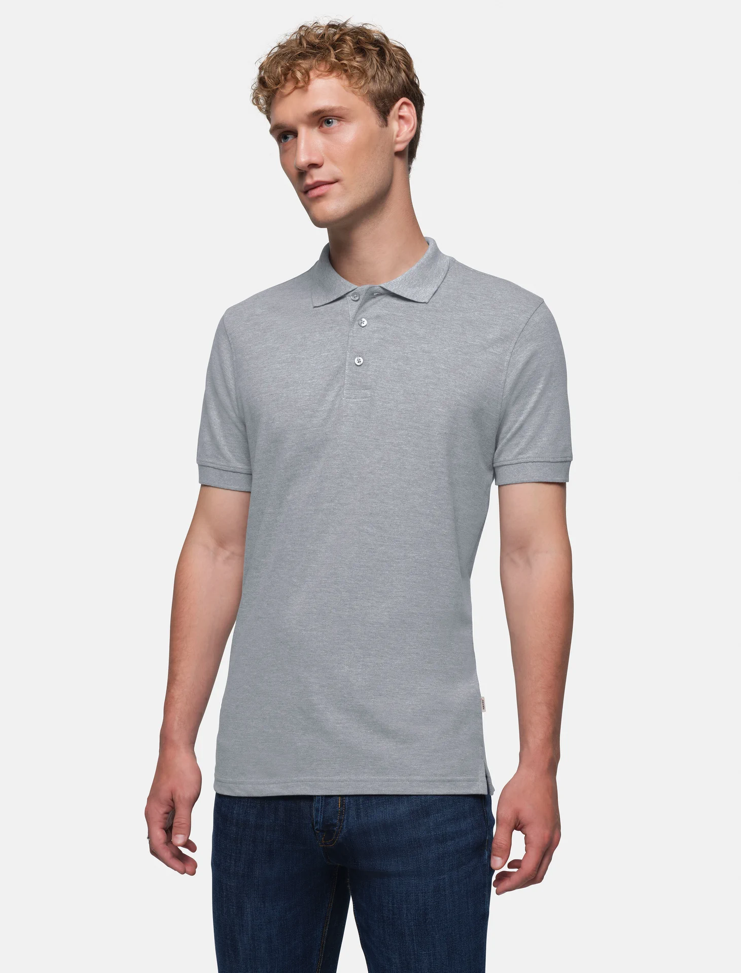 hakro-810-poloshirt-classic-graumeliert-model-0 HAKRO Poloshirt 810 Classic
